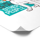 ブルドッグおもしろい – 私の犬と2人の人のように ポスター (角)