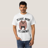 ブルドッグおもしろいTシャツ Tシャツ (正面フル)