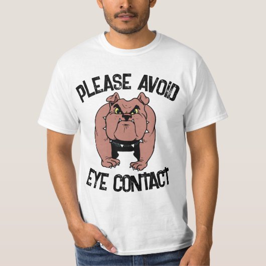 ブルドッグおもしろいTシャツ Tシャツ (正面)