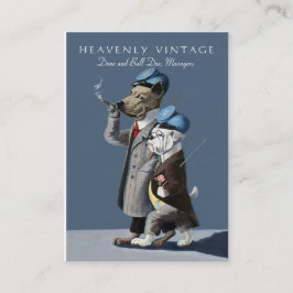 ブルドッグおよびグレートデーン-おもしろいなヴィンテージ 名刺