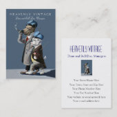 ブルドッグおよびグレートデーン-おもしろいなヴィンテージ 名刺 (正面/裏面)