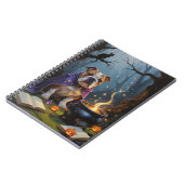 ブルドッグお洒落ハロウィン絵を描ズ ノートブック (左側)