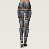 ブルドッグお洒落ハロウィン絵を描ズ レギンス (裏面)