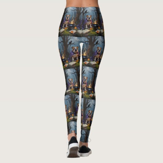 ブルドッグお洒落ハロウィン絵を描ズ レギンス (裏面)