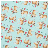 ブルドッグが大好き ファブリック (見本)