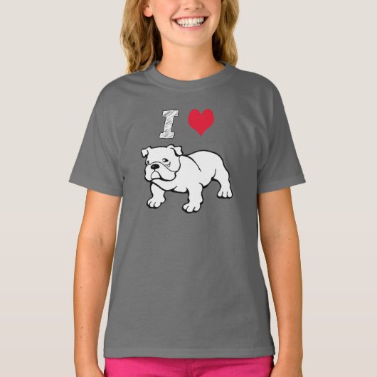 ブルドッグが大好き Tシャツ (正面)