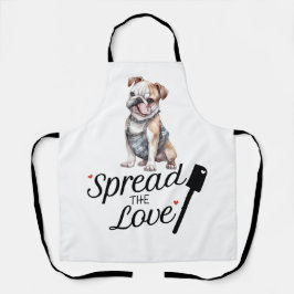 ブルドッグが愛を広める エプロン