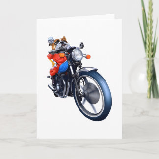 ブルドッグに乗った自転車 カード