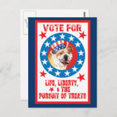 ブルドッグに投票 ポストカード (正面/裏面)