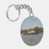 ブルドッグのアクリル製キーチェーン キーホルダー (正面左)