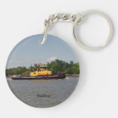 ブルドッグのアクリル製キーチェーン キーホルダー (裏面)