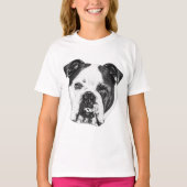 ブルドッグのアップティー Tシャツ (正面)
