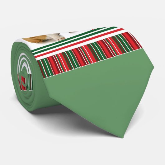 ブルドッグのクリスマスのタイ ネクタイ (ロール)