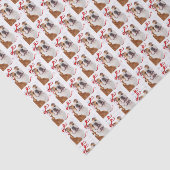 ブルドッグのクリスマスのティッシュペーパー 薄葉紙 (詳細)