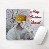 ブルドッグのクリスマスのmousepad マウスパッド (マウス)