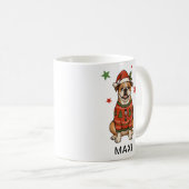 ブルドッグのクリスマスセーター(名入れ可能) コーヒーマグカップ (正面右)