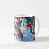 ブルドッグのクリスマス 雪の祭典 コーヒーマグカップ (正面右)