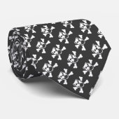 ブルドッグのスカルのプリント(ブルドッグの避難所NWによって) ネクタイ (ロール)