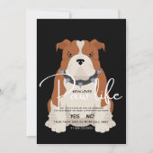 ブルドッグのデートの誘い 招待状 (正面)