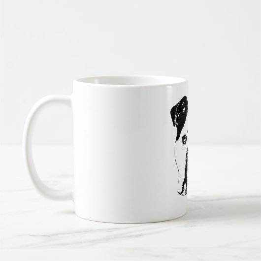 ブルドッグのノエルクローズアップ コーヒーマグカップ (左)