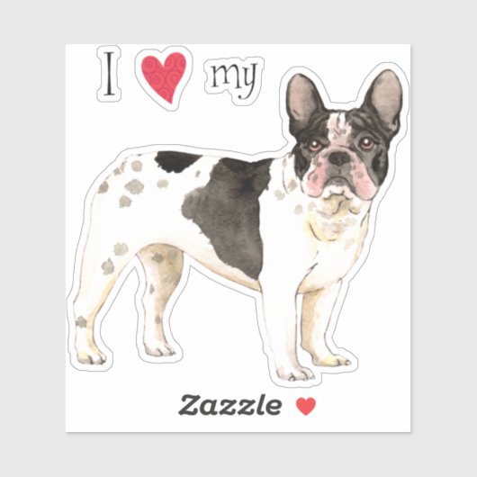 ブルドッグのビニールフランスのシールが大好き シール (シート)