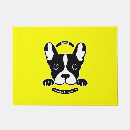 ブルドッグのフランスの事がガガ。 ドアマット (正面)