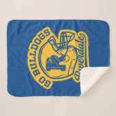 ブルドッグのヘルメットアイコン シェルパブランケット (正面(横))