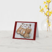 ブルドッグのメッセージカード カード (黄色い花)