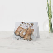 ブルドッグのメッセージカード カード (裏面)