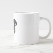 ブルドッグの冬の朝のマグカップ ジャンボコーヒーマグカップ (右)