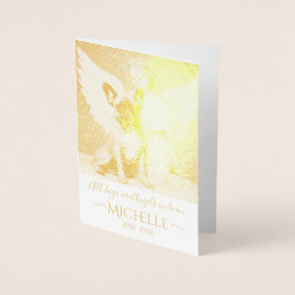 ブルドッグの喪失に対する哀悼の意フランスの見 箔カード