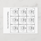 ブルドッグの多くの気分フランスのは ポストカード (正面)