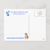 ブルドッグの子犬はそれが挨拶休日の雪が降るようにしました シーズンポストカード (裏面)