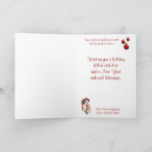 ブルドッグの子犬はそれが雪が降るようにしまカスタマイズ可能な#2に挨拶します シーズンカード (内部)