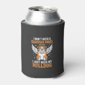 ブルドッグの守護天使の犬 缶クーラー (缶正面)