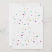 ブルドッグの招待状、パグ ユニコーン 子犬 犬の誕生日 招待状 (裏面)