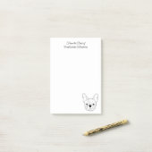 ブルドッグの机からのフランス語モノフランスのグラム ポストイット (デスク上)