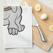 ブルドッグの漫画 キッチンタオル (四つ折り)