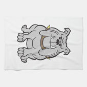 ブルドッグの漫画 キッチンタオル (横)