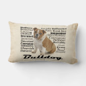 ブルドッグの特性の枕 ランバークッション (裏面)