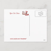 ブルドッグの親しみやすい素晴らしいバレンタインデーの願い シーズンポストカード (裏面)