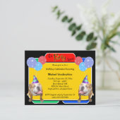 ブルドッグの誕生日バーカー 招待状 (スタンド正面)