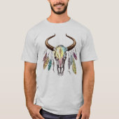ブルドッグの頭蓋骨Tシャツ Tシャツ (正面)