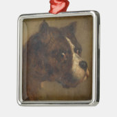 ブルドッグの頭(テオドール・ゲリコー) メタルオーナメント (左)