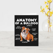 ブルドッグの カード (黄色い花)