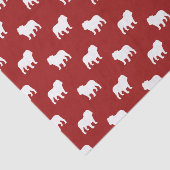 ブルドッグはパターンのシルエットを描きます 薄葉紙 (詳細)