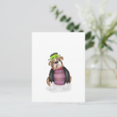 ブルドッグはフランケンシュタインのモンスターポストカードに着飾った ポストカード (スタンド正面)