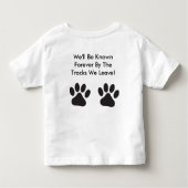 ブルドッグはワイシャツを追跡します トドラーTシャツ (裏面)