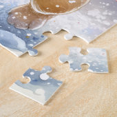 ブルドッグよくはしゃぐドッグパピーフランスのクリスマス ジグソーパズル (側面)