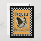 ブルドッグを困らせる ポストカード (正面/裏面)